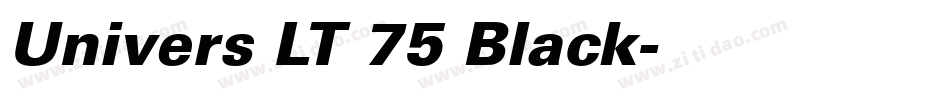 Univers LT 75 Black字体转换